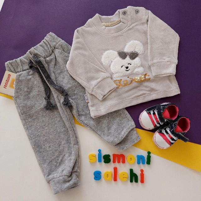 بلوز شلوار مخمل بچگانه