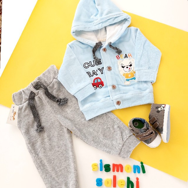 خرید ست سوییشرت و شلوار مخمل پسرانه ارزانتر از همه جا