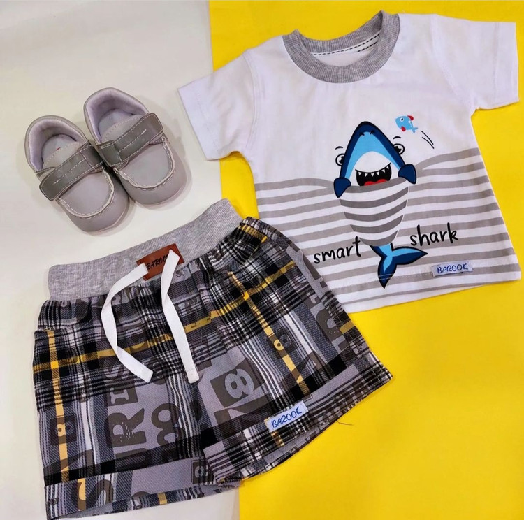 بلوز شورت نخی بچگانه