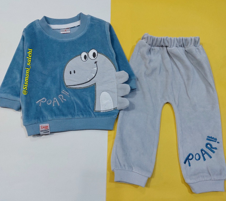 بلوز شلوار مخمل بچگانه