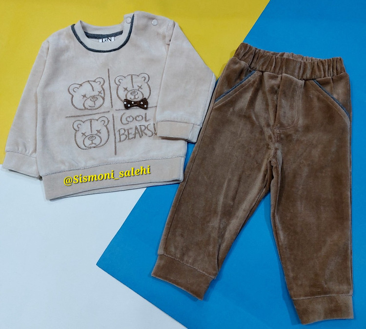 بلوز شلوار مخمل بچگانه