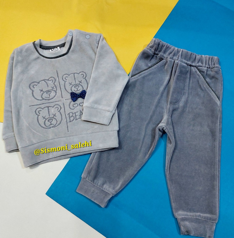 بلوز شلوار مخمل پسرانه