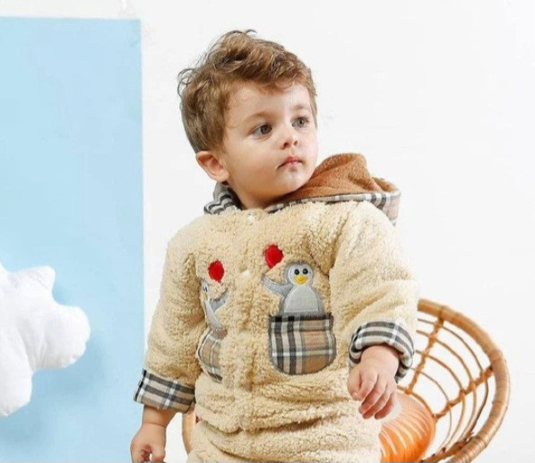 کاپشن تدی ضخیم آستردار بچگانه