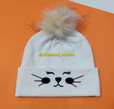 کلاه پوم دار پنبه بچگانه