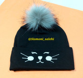 کلاه پنبه پوم دار