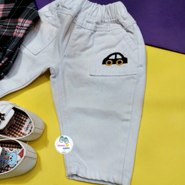 شلوار کتان سفید بچگانه