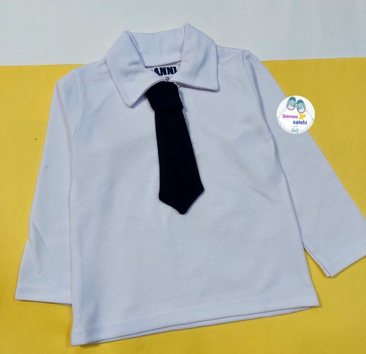 بلوز سفید پسرانه