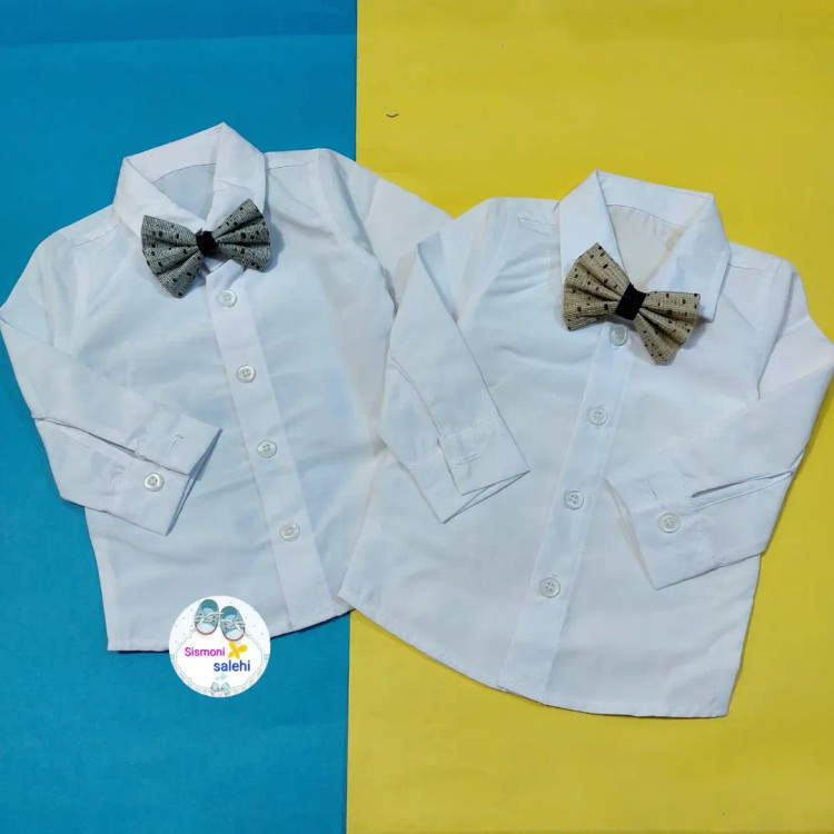 بلوز سفید مجلسی پسرانه