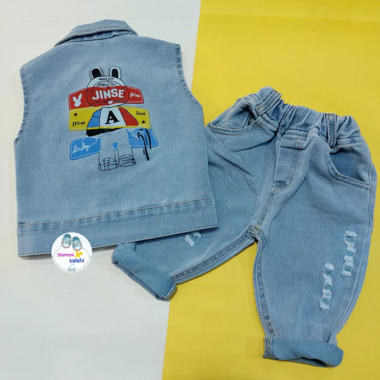 جلیقه و شلوار جین بچگانه