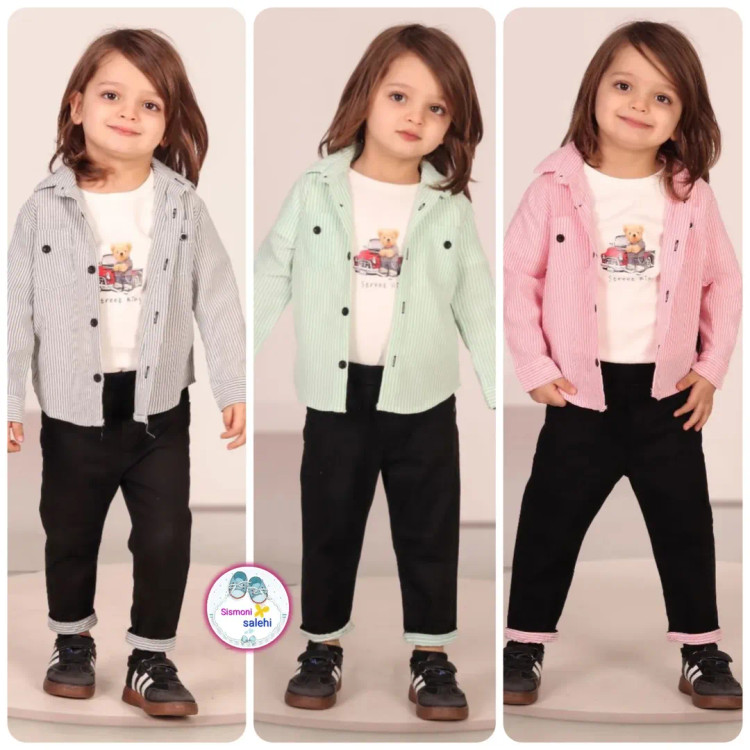 ست پیراهن و بادی و شلوار پسرانه