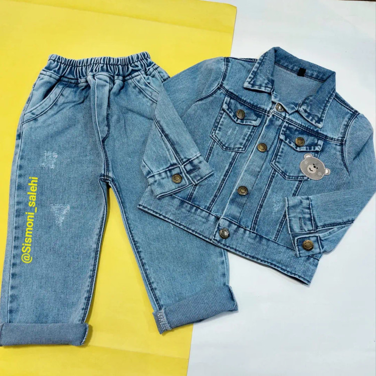 خرید کت و شلوار جین بچگانه