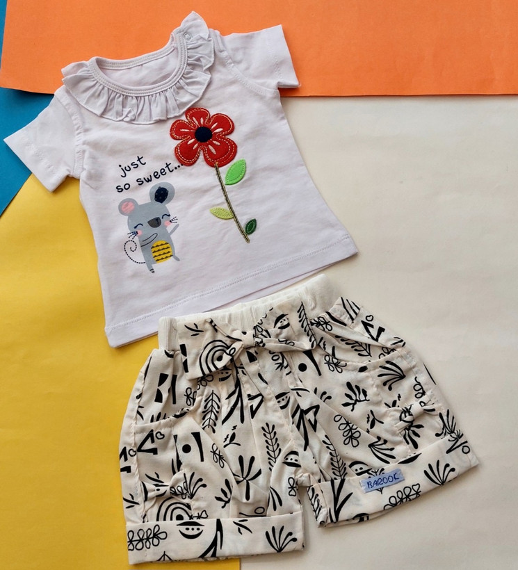 بلوز شورت نخی دخترانه