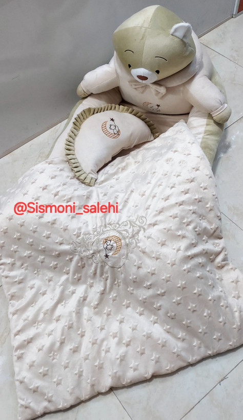 خرید سرویس خواب ۳ تکه گاردار مخمل نوزادی با قیمت مناسب