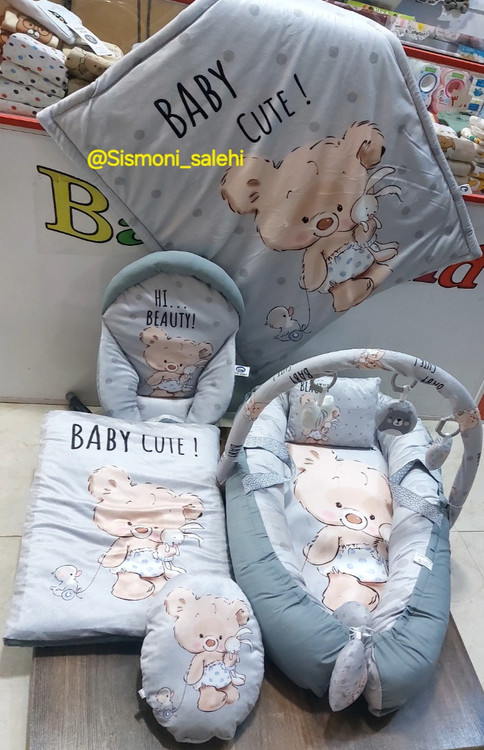 خریدست کامل ۷ تکه سرویس خواب و تشک بازی نوزاد با مناسبترین قیمت