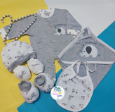 ست ۷ تکه بیمارستانی نوزادی نخ پنبه