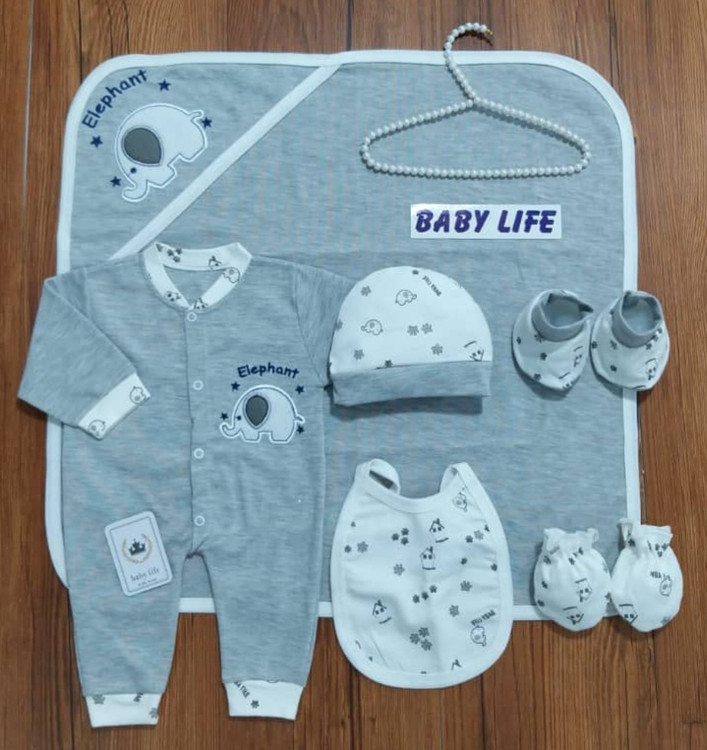 ست ۷ تکه بیمارستانی نوزاد پنبه ۱۰۰ درصد