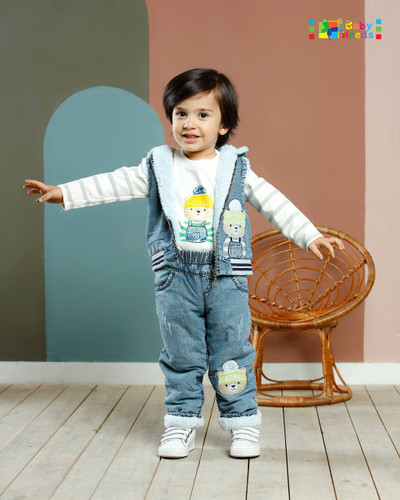 خرید ۳ تکه پافر و شلوار جین داخل پشمی مناسب ترین قیمت