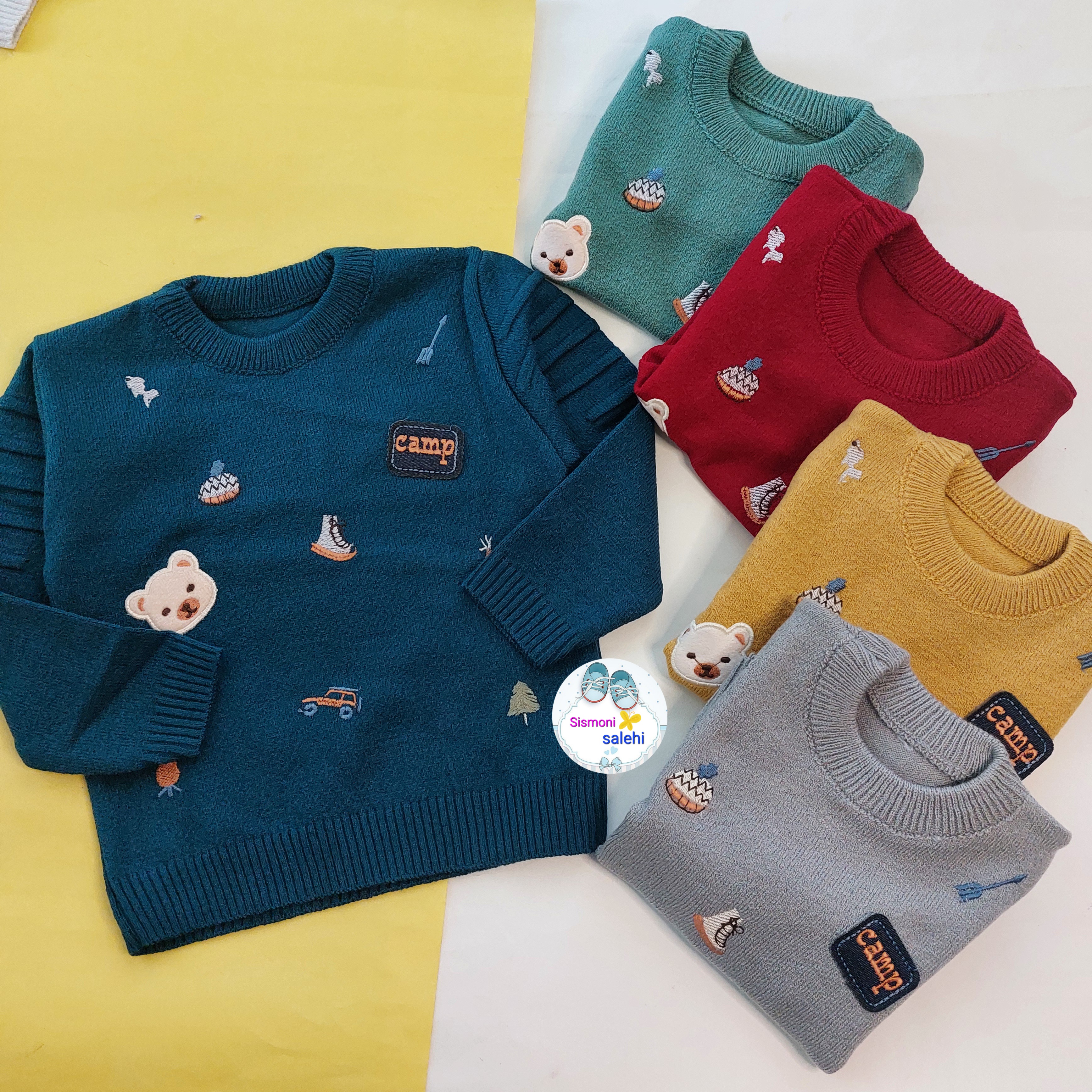 پلیور بافت طرح کمپ پسرانه